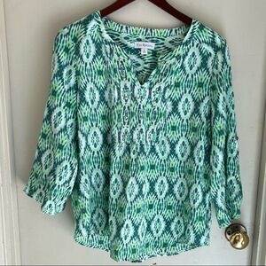 KIM Rogers | Color Was Green and Blue studded Top